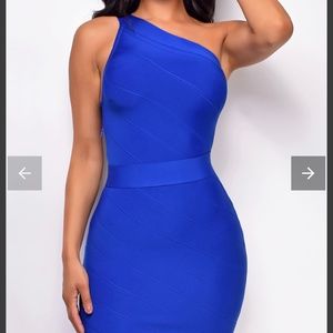 Blue bandage dress